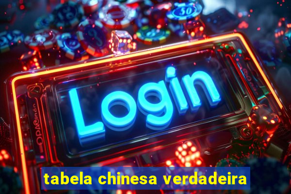 tabela chinesa verdadeira